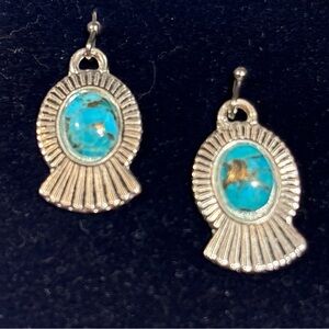 Montana Silversmiths Silver and Blue Earrings